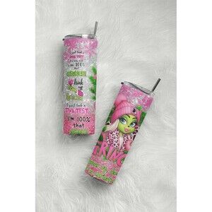 Christmas Boujee Glitter 20 oz Skinny Tumbler